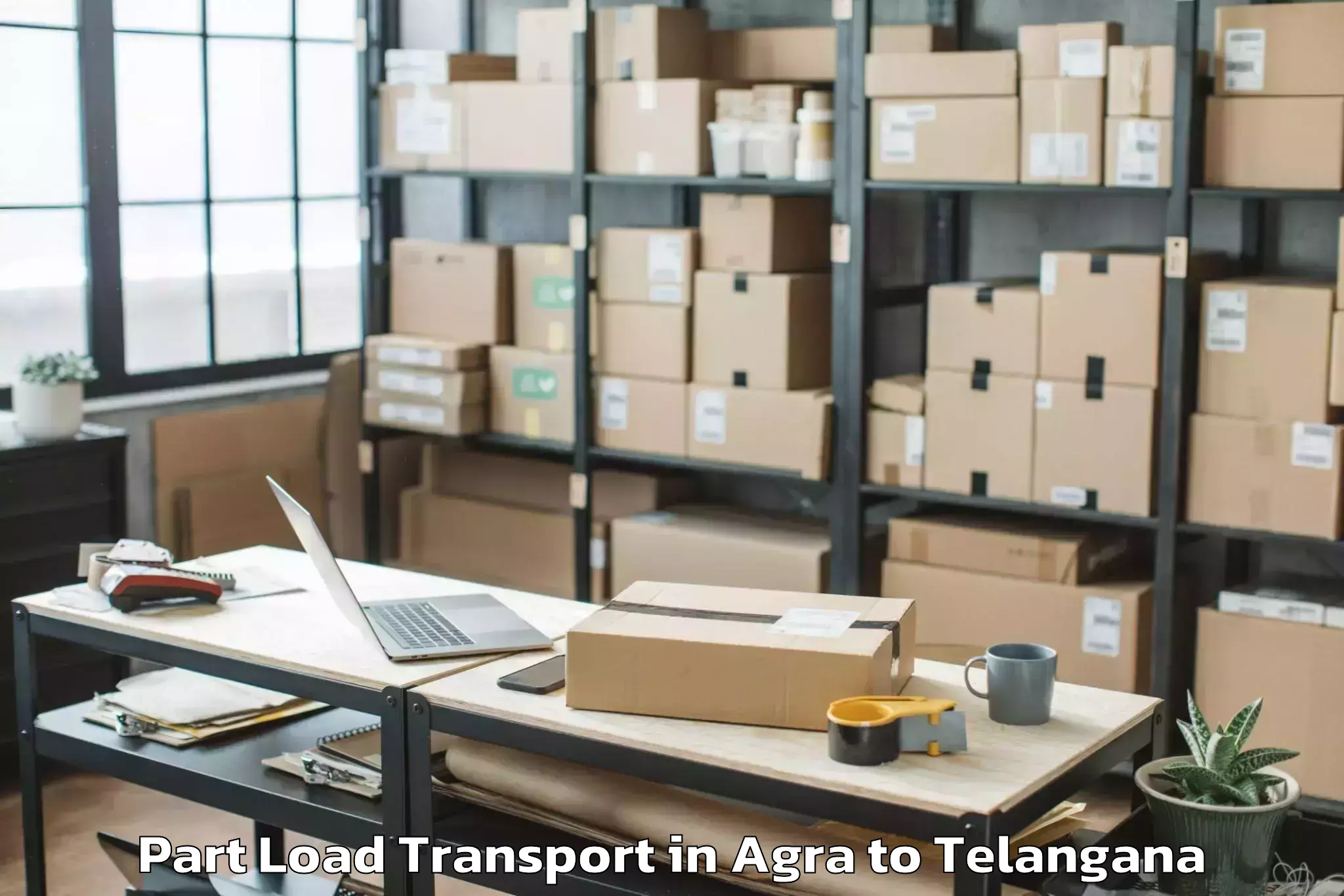 Top Agra to Palamuru University Mahabubnag Part Load Transport Available